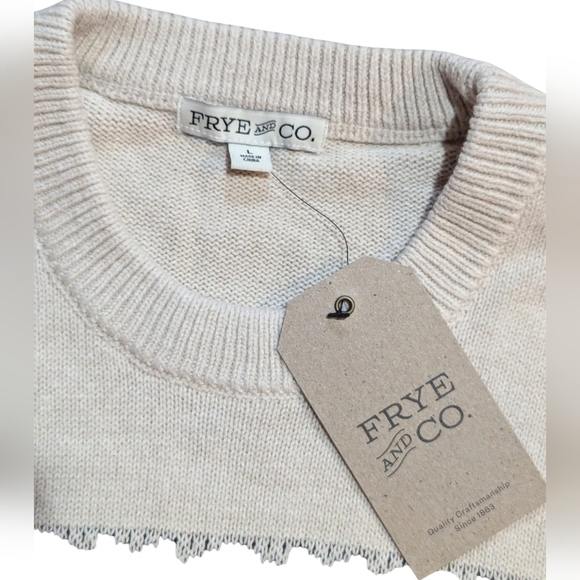 NWT Frye & Co Mens Sweater Large Long Sleeve Pullover - Picture 3 of 7